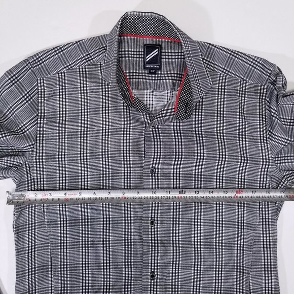 Hechter Checks/Boxes Casual Button Up Shirt - Picture 5 of 8